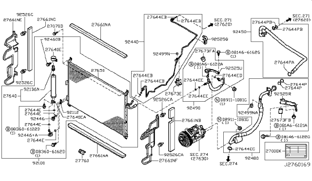 2008 Infiniti M35 Clip Diagram for 92551-1CA0A