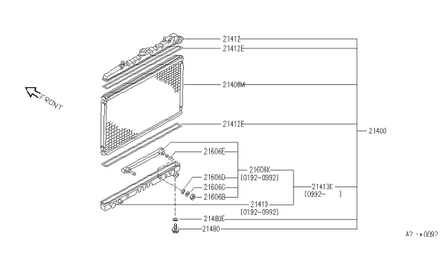 1997 Infiniti J30 Radiator,Shroud & Inverter Cooling Diagram 2