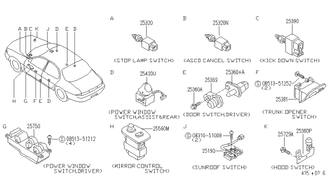 1995 Infiniti J30 Switch Diagram 1