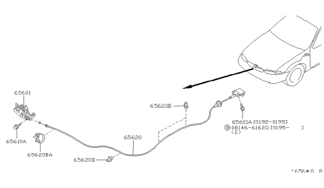 1996 Infiniti J30 Hood Lock Control Diagram