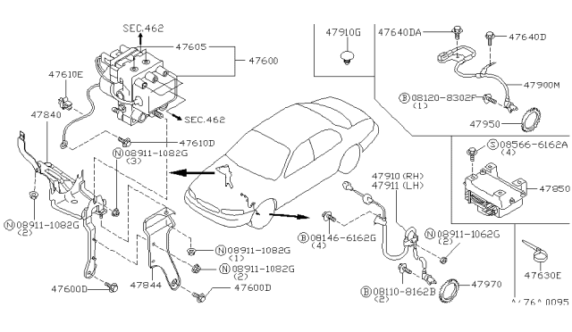 1997 Infiniti J30 Anti Skid Control Diagram 2