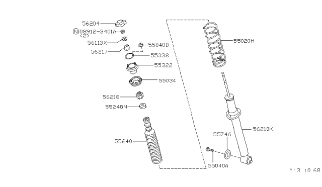 1994 Infiniti J30 Rear Suspension Diagram 3