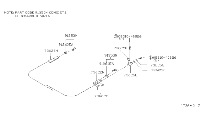 1996 Infiniti J30 Sun Roof Parts Diagram 2