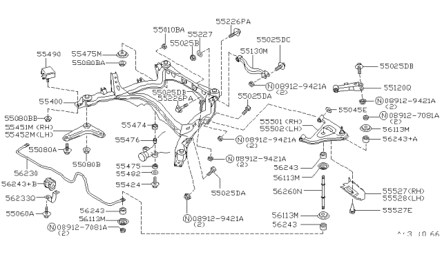 1995 Infiniti J30 Rear Suspension Diagram 1