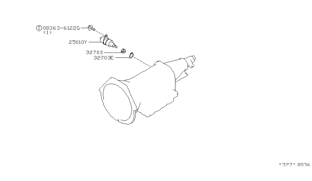 1994 Infiniti J30 Sensor Assembly-Speed Meter Diagram for 25010-0P002