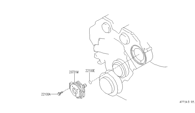 1996 Infiniti J30 Engine Camshaft Position Sensor Diagram for 23731-10Y00