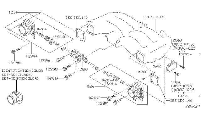 1993 Infiniti J30 Sensor Assembly-ACCELE Diagram for 22620-45V00