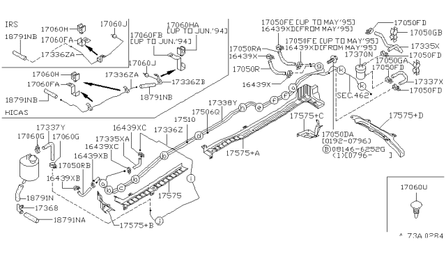 1993 Infiniti J30 Tube-Breather Diagram for 17336-0P010