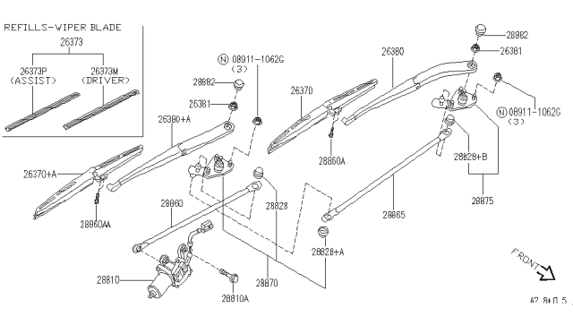 1994 Infiniti J30 Windshield Wiper Diagram