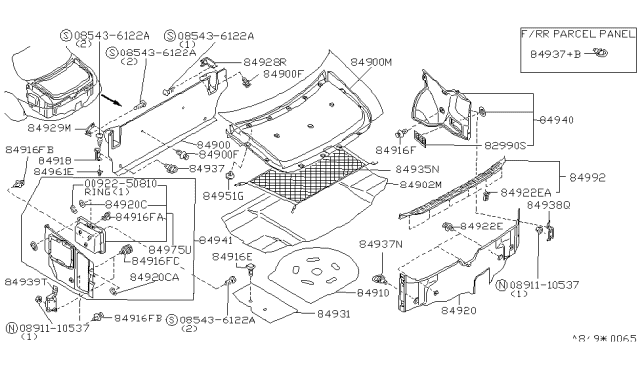 1994 Infiniti J30 Clip Diagram for 01553-04691