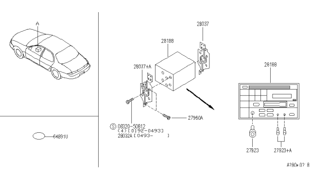 1994 Infiniti J30 Screw Diagram for 08320-50812