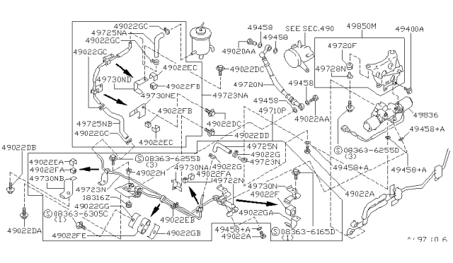 1993 Infiniti J30 Bolt Diagram for 01436-01441