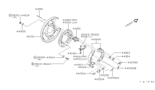 1994 Infiniti J30 Rear Brake Diagram 2