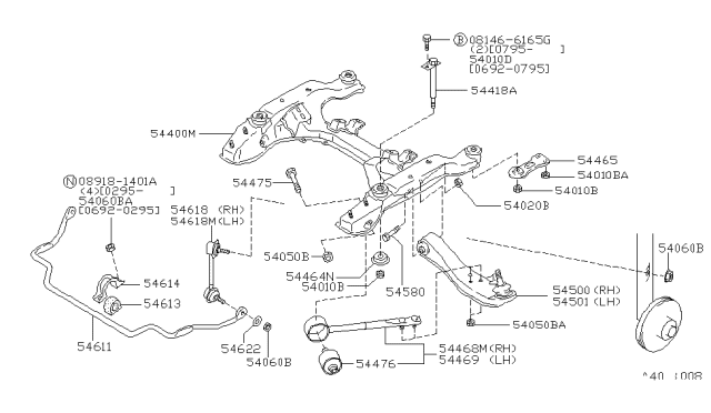 1995 Infiniti J30 Front Suspension Diagram 1