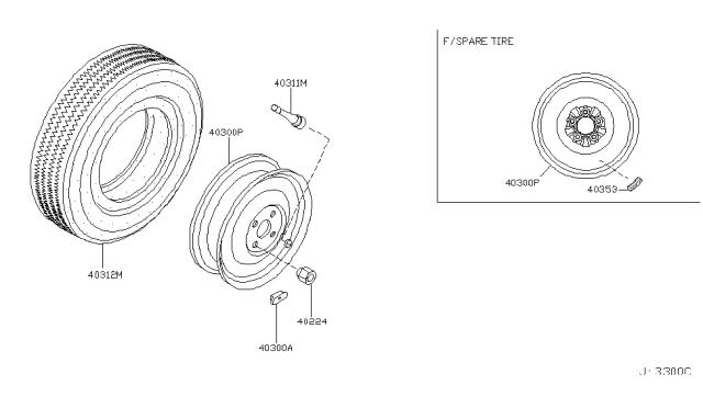 2004 Infiniti FX35 Road Wheel & Tire Diagram 11