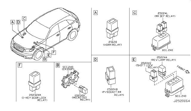 2007 Infiniti FX45 Relay Diagram 1