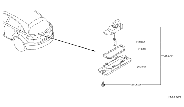 2003 Infiniti FX45 License Plate Lamp Diagram