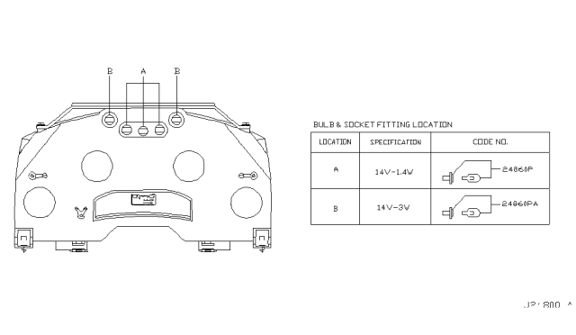 2004 Infiniti FX35 Socket & Bulb Assy Diagram for 24860-C9900