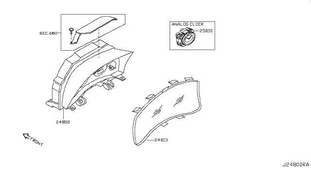 2008 Infiniti FX35 Instrument Meter & Gauge Diagram