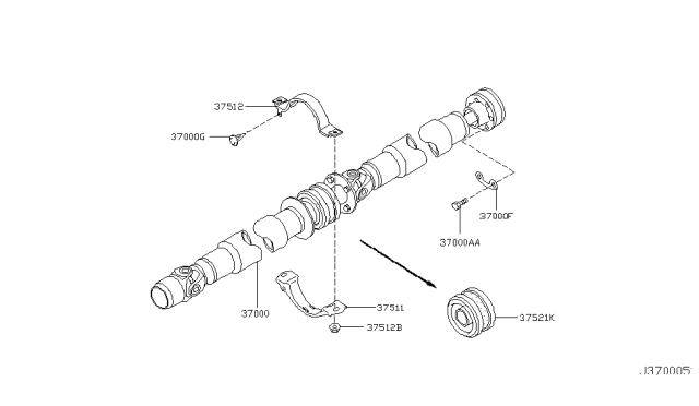 2003 Infiniti FX35 Propeller Shaft Diagram 1