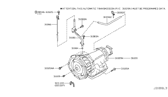 2004 Infiniti FX45 Auto Transmission,Transaxle & Fitting Diagram 2