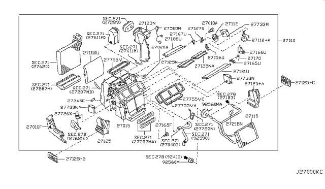 2003 Infiniti FX45 Heater & Blower Unit Diagram 3