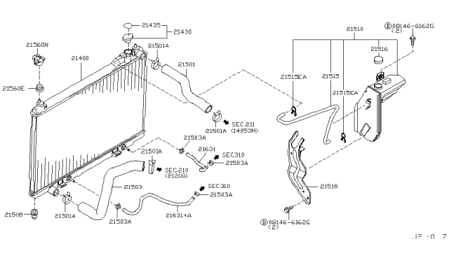 2003 Infiniti FX45 Radiator,Shroud & Inverter Cooling Diagram 2