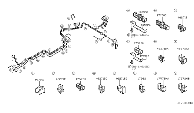 2006 Infiniti FX35 Fuel Piping Diagram 2