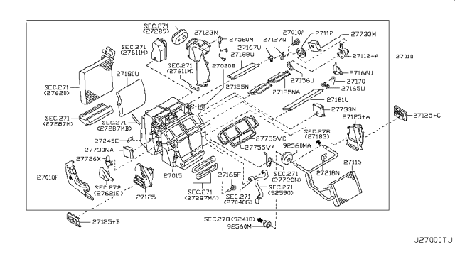 2007 Infiniti FX35 Heater & Blower Unit Diagram 3