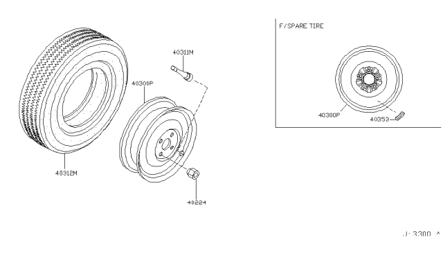 2006 Infiniti FX45 Road Wheel & Tire Diagram 14