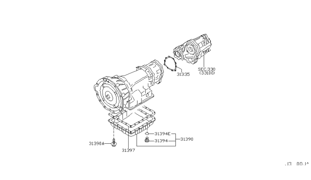 2003 Infiniti FX45 Torque Converter,Housing & Case Diagram 3