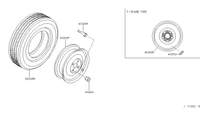 2004 Infiniti FX45 Road Wheel & Tire Diagram 14