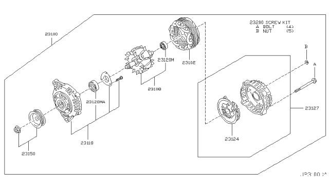 2005 Infiniti FX35 Alternator Diagram 1