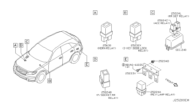 2003 Infiniti FX35 Relay Diagram