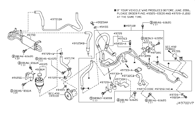 2003 Infiniti FX35 Power Steering Piping Diagram 6