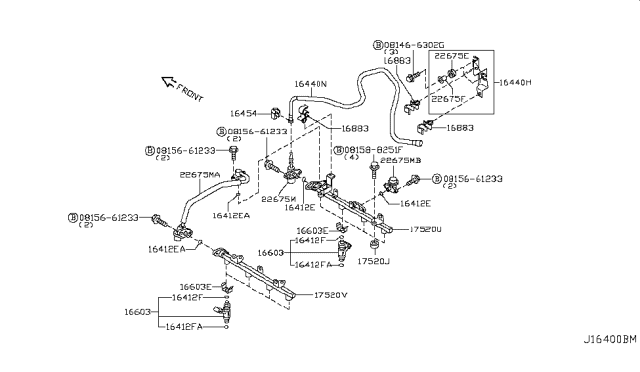 2006 Infiniti FX35 Fuel Strainer & Fuel Hose Diagram 2