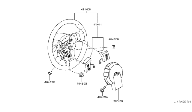 2006 Infiniti FX45 Steering Wheel Diagram 2