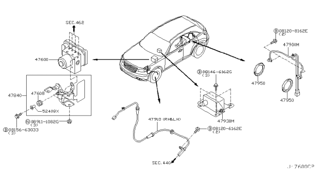 2006 Infiniti FX45 Anti Skid Control Diagram