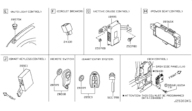 2008 Infiniti FX35 Electrical Unit Diagram 6