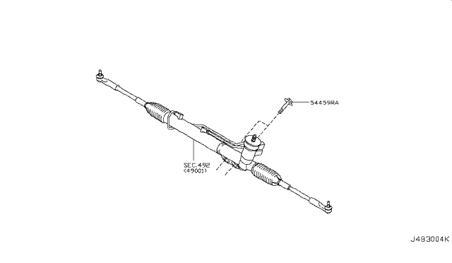 2003 Infiniti FX45 Steering Gear Mounting Diagram 2