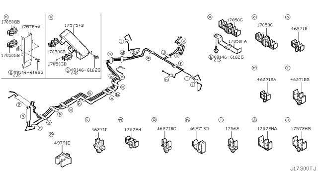 2006 Infiniti FX45 Fuel Piping Diagram 1