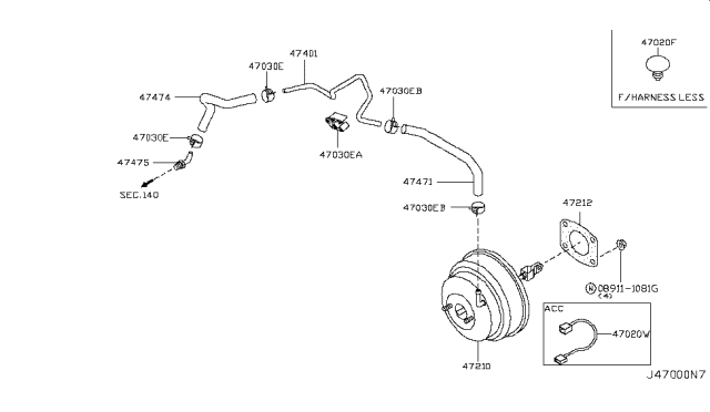 2007 Infiniti FX35 Brake Servo &             Servo Control Diagram 1