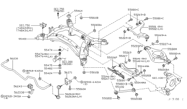 2003 Infiniti FX45 Rear Suspension Diagram 2