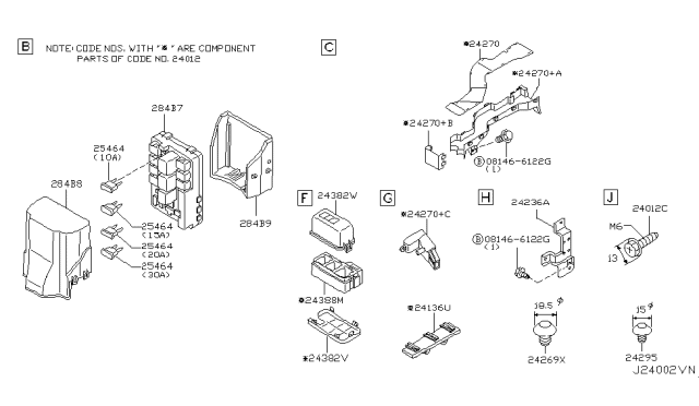 2006 Infiniti FX45 Controller Unit USM Diagram for 284B7-CL00A