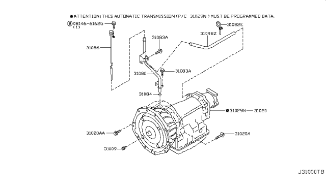 2004 Infiniti FX45 Auto Transmission,Transaxle & Fitting Diagram 8