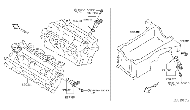 2004 Infiniti FX45 Distributor & Ignition Timing Sensor Diagram 2