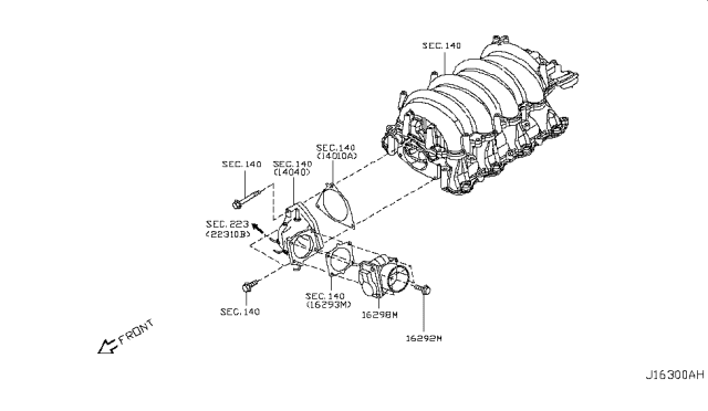 2008 Infiniti FX45 Throttle Chamber Diagram 1