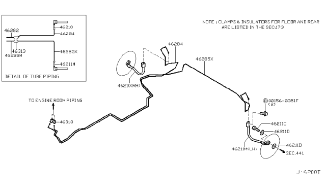 2007 Infiniti FX35 Brake Piping & Control Diagram 2