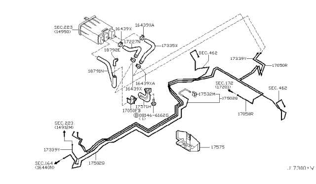 2005 Infiniti FX45 Fuel Piping Diagram 4