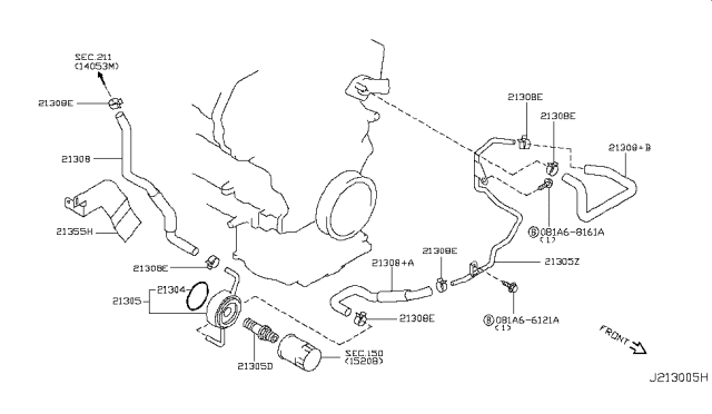 2005 Infiniti FX45 Oil Cooler Diagram 2